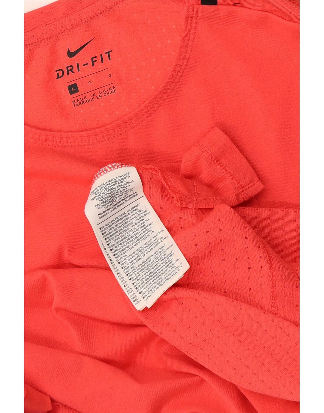 Nike Herre Dri Fit Grafisk Top Langærmet Stor Orange Colourblock