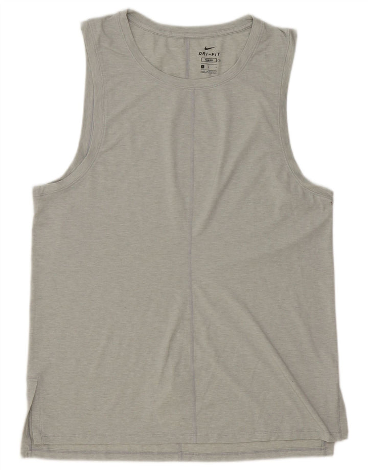 Nike Herre Dri Fit Slim Vest Top Stor Grå Polyester