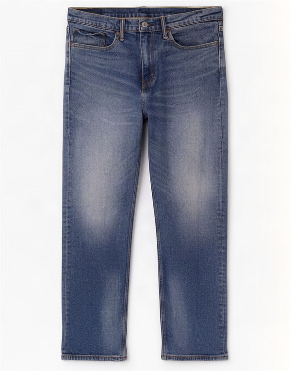 Levi's Mens Straight Jeans W34 L32 Blue Cotton