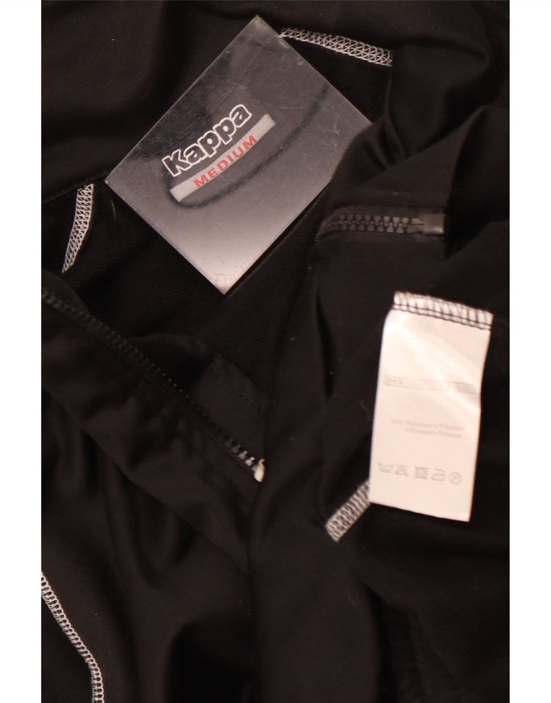 Kappa Herre grafisk træningsdragt Topjakke Medium Sort Polyester