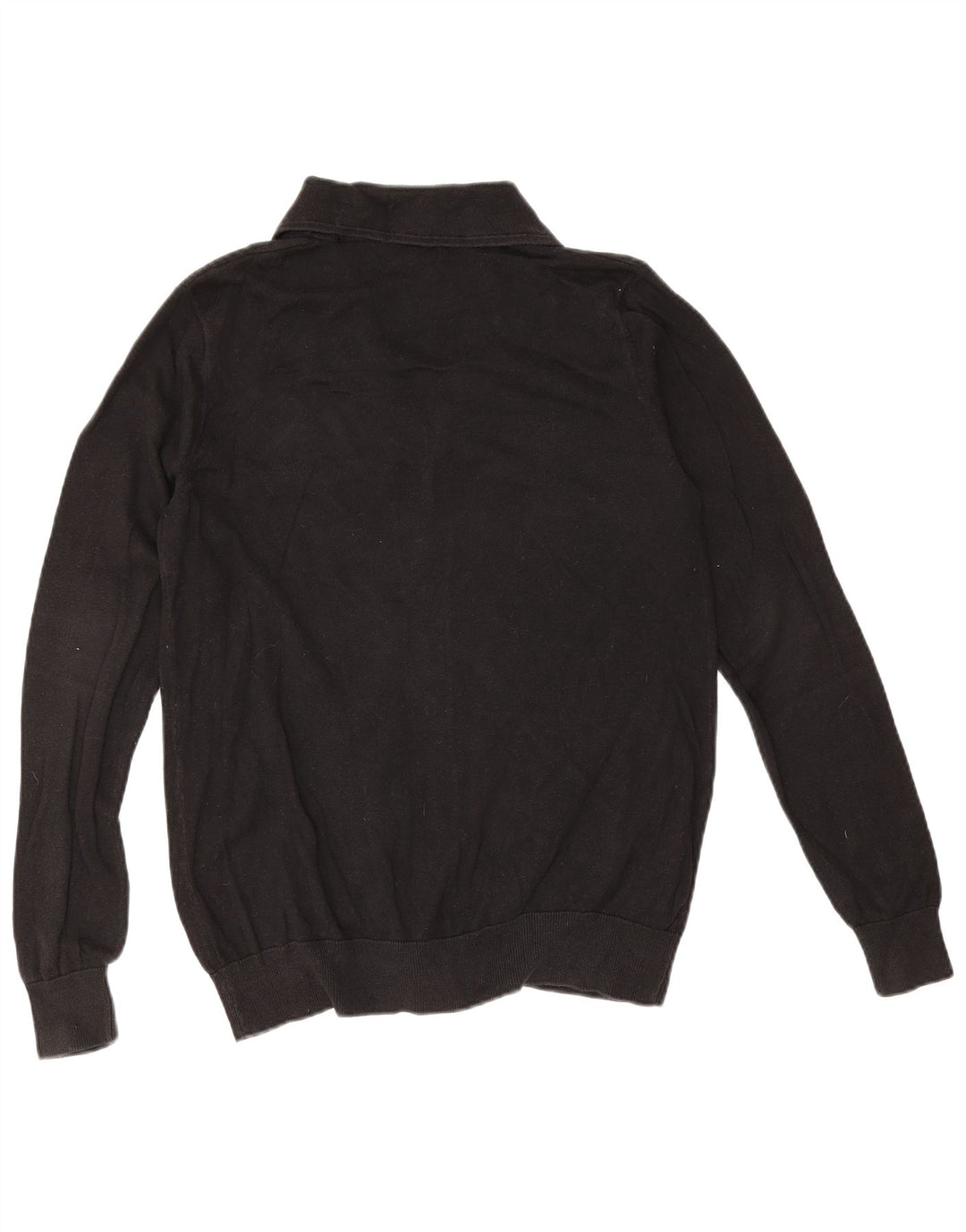 Fred Perry Boys Cardigan Sweater 13-14 År Stor Sort Bomuld