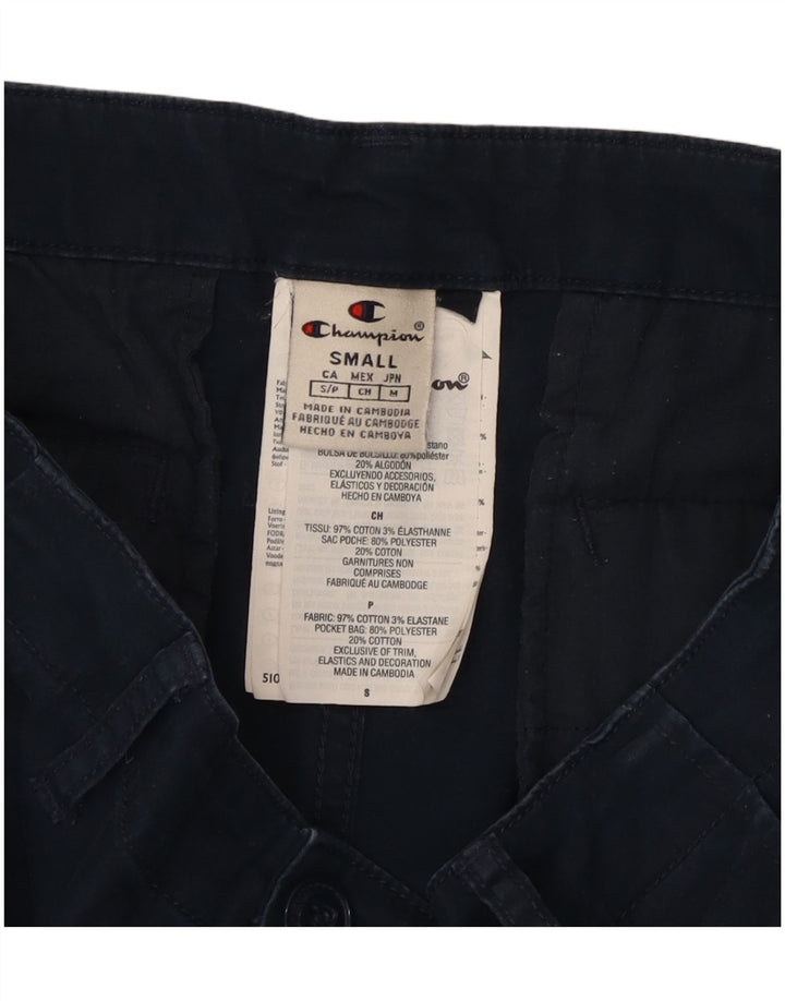 CHAMPION Herre Cargo Shorts Små W28 Marineblå Bomuld