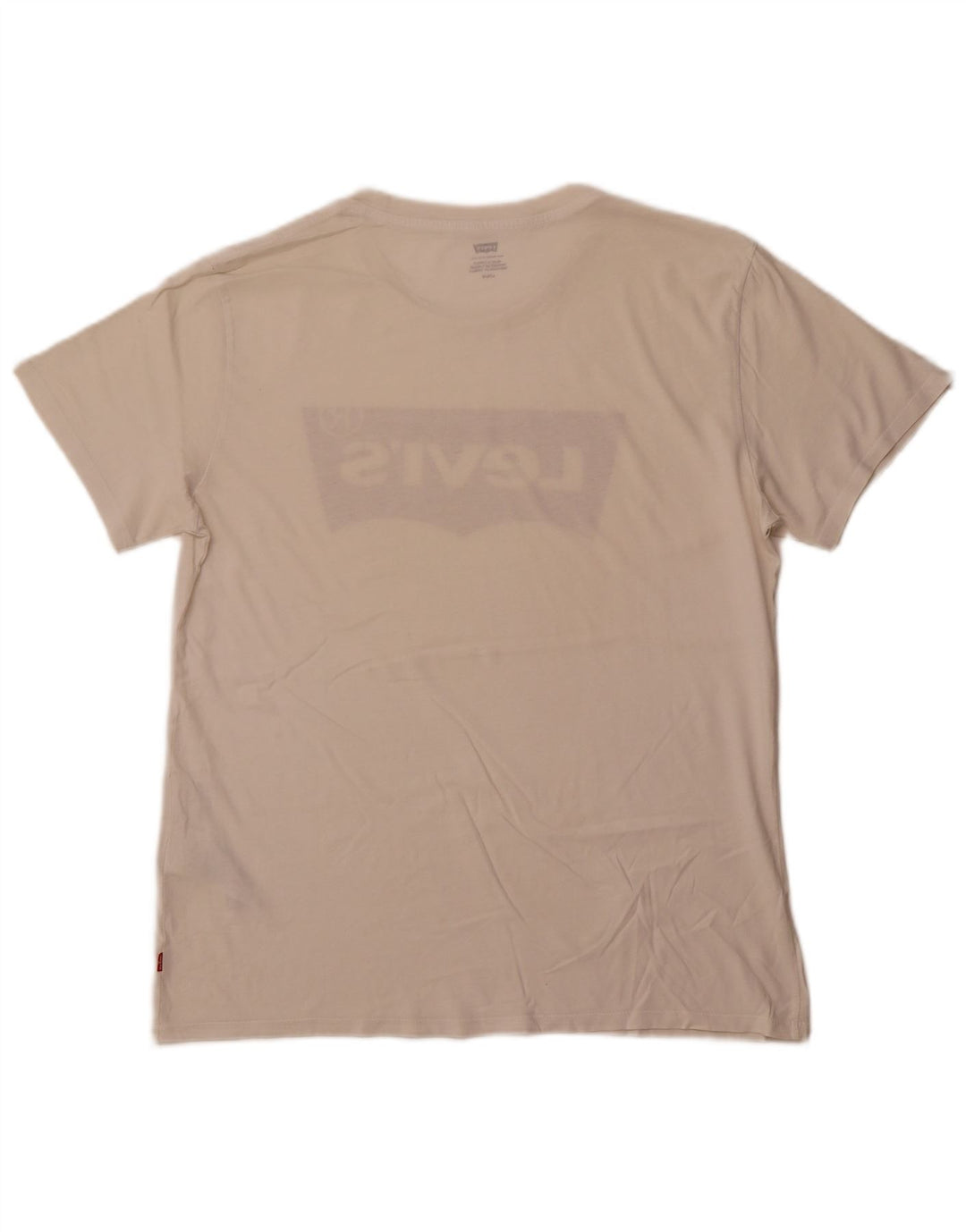 LEVI'S Herre grafisk T-shirt Top Stor Off White Bomuld