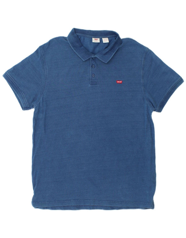 Levi's Mens Standard Fit Polo Shirt XL Blue Cotton