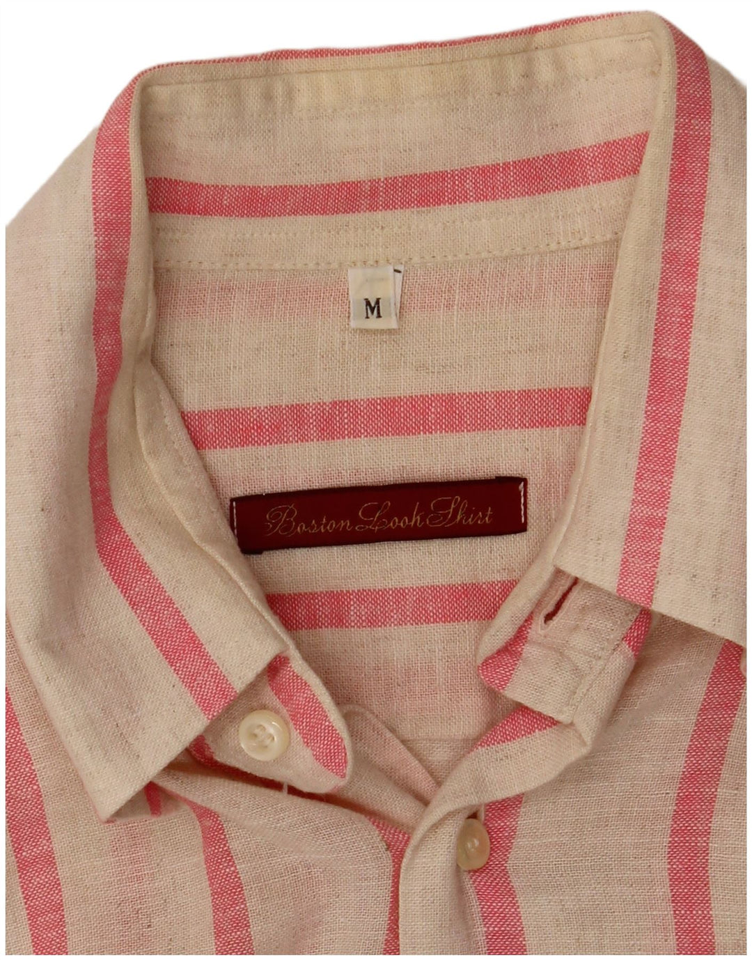 Vintage herreskjorte Medium Off White Pinstripe