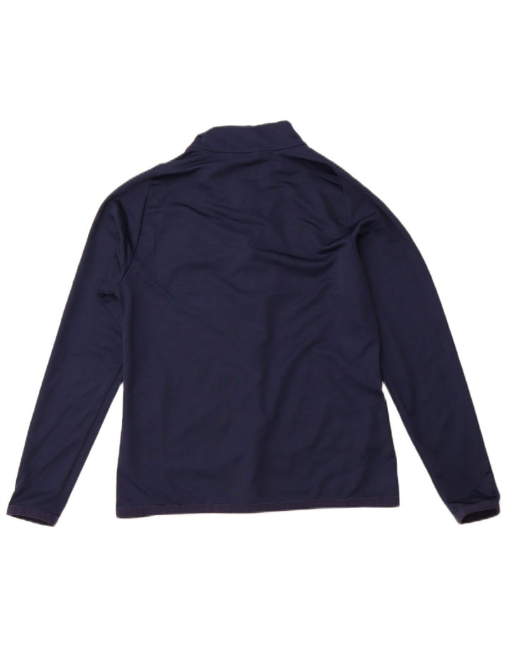 NIKE Dame Dri Fit Grafisk træningsdragt Topjakke UK 10 Small Navy Blue
