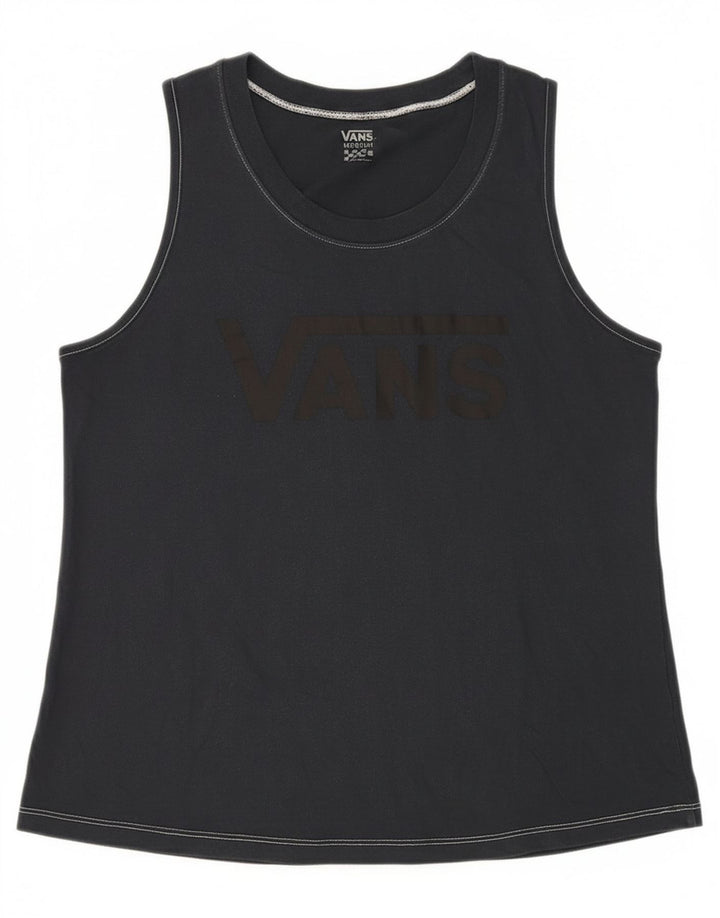 Vans Dame Grafisk Vest Top UK 12 Medium Navy Blue