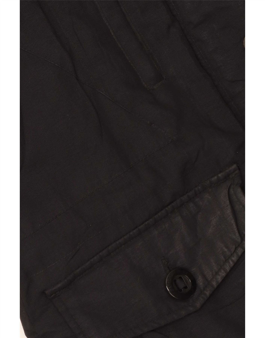Superdry Parkajakke med hætte til kvinder UK 12 Medium Sort Nylon
