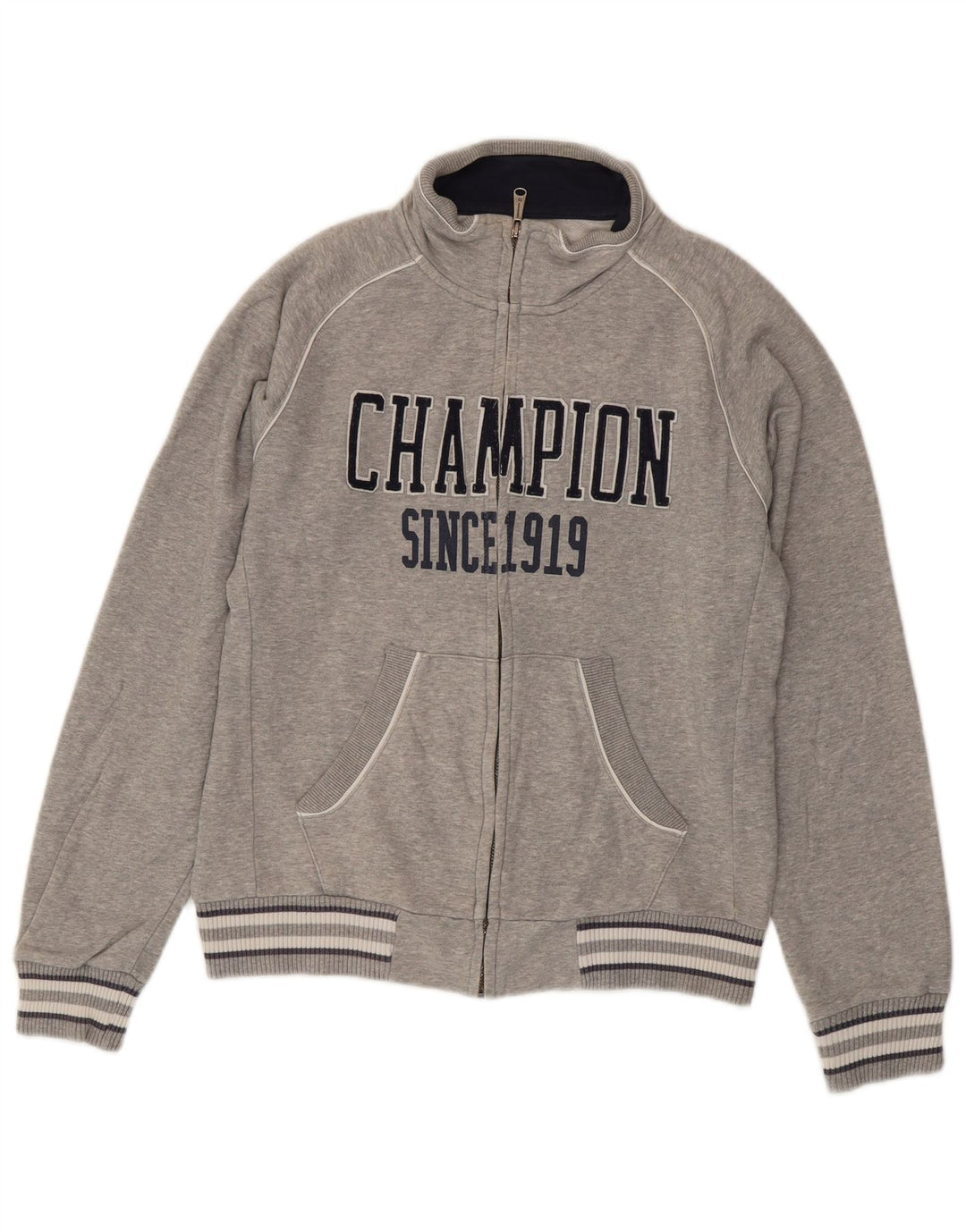 Champion Herre grafisk træningsdragt Topjakke Medium Grey Flecked Bomuld