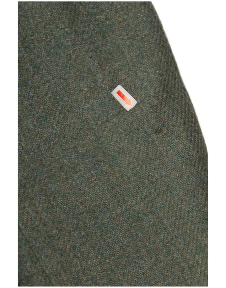 BURTON Herre skræddersyet 2-knaps blazerjakke UK 38 Medium Green Virgin Wool