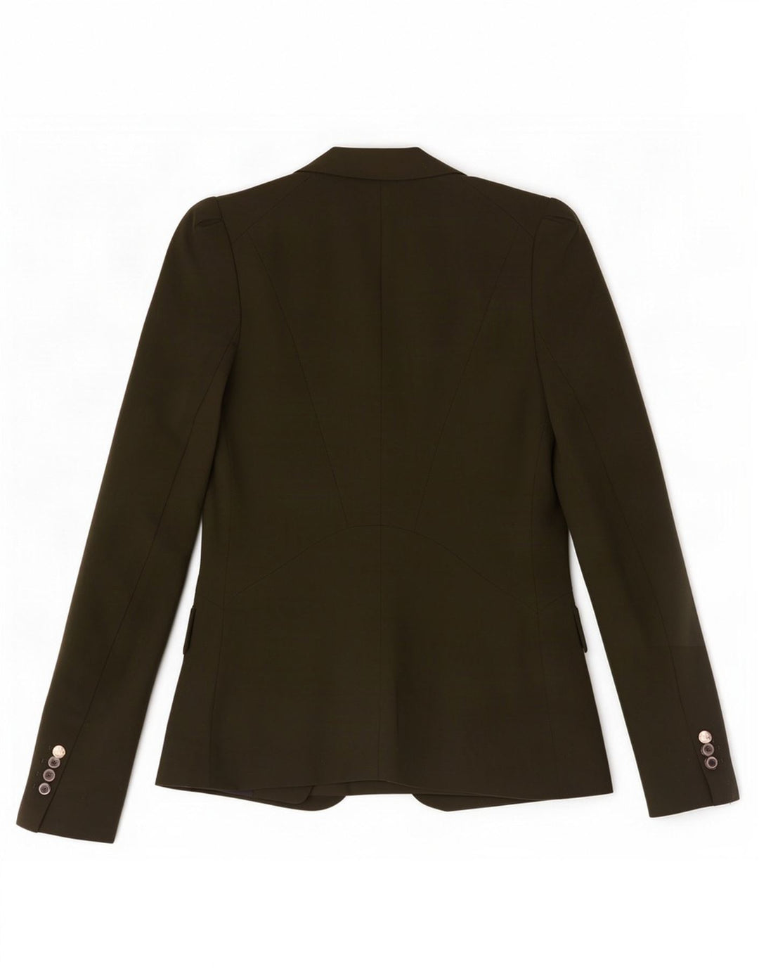 Zara Dame 1-knaps blazerjakke UK 6 XS Khaki Polyester