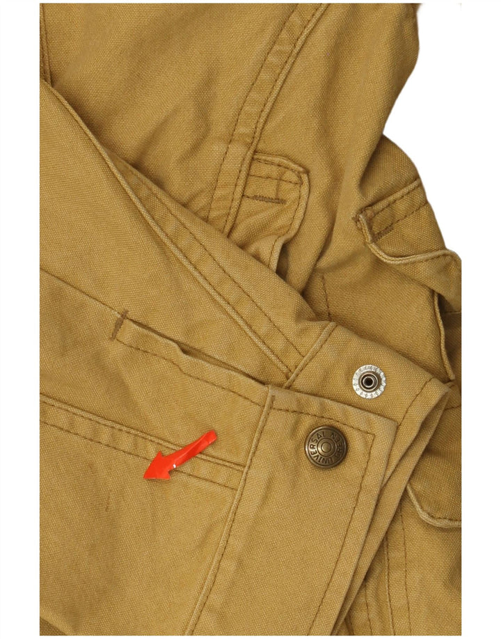 Vintage Herre Utility Jacket IT 50 Stor Gul Bomuld