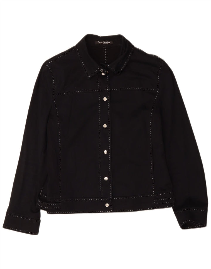 Betty Barclay Womens Bomber Jacket UK 14 Medium Sort Bomuld