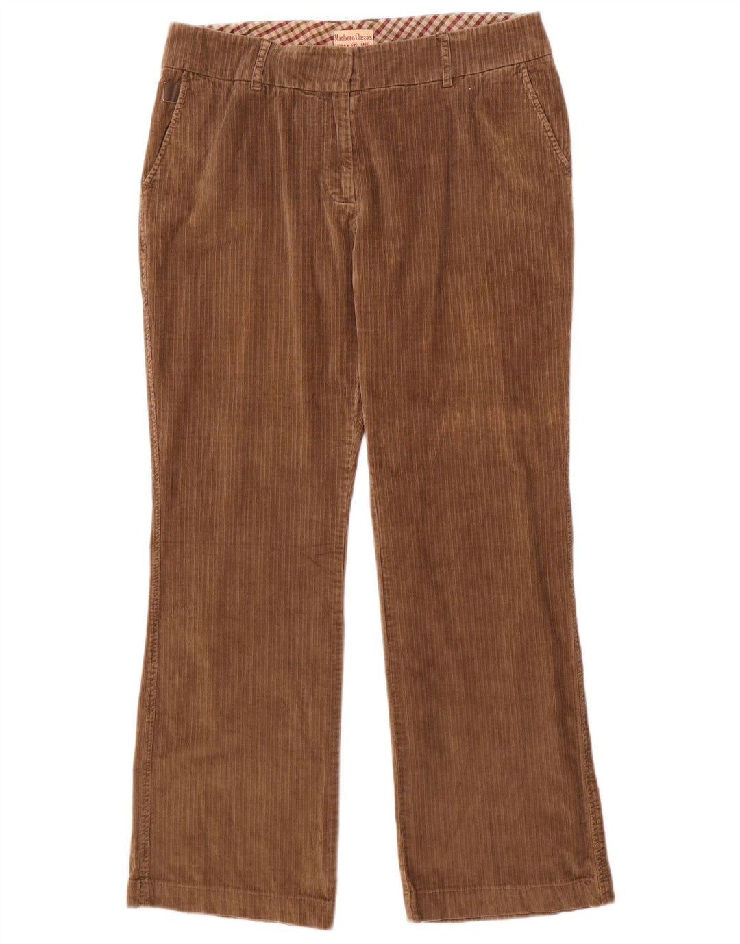 MARLBORO CLASSICS Womens Corduroy Trousers EU 48 Medium W34 L29 Brown