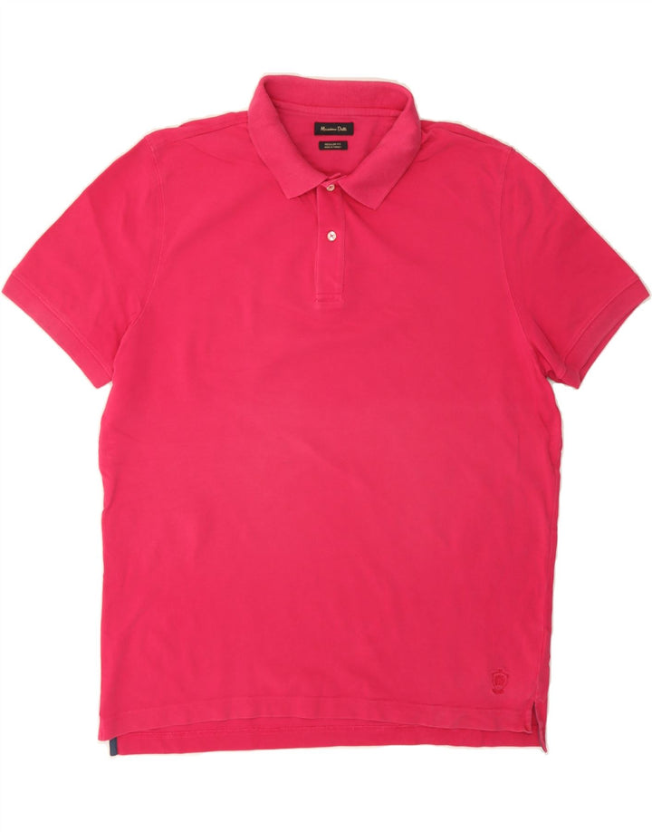 MASSIMO DUTTI Mens Regular Fit Polo Shirt 2XL Pink Cotton Vintage Massimo Dutti and Second-Hand Massimo Dutti from Messina Hembry 