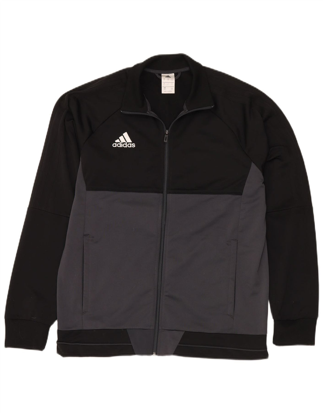 ADIDAS Træningsdragt til mænd, topjakke, stor sort Colourblock Polyester