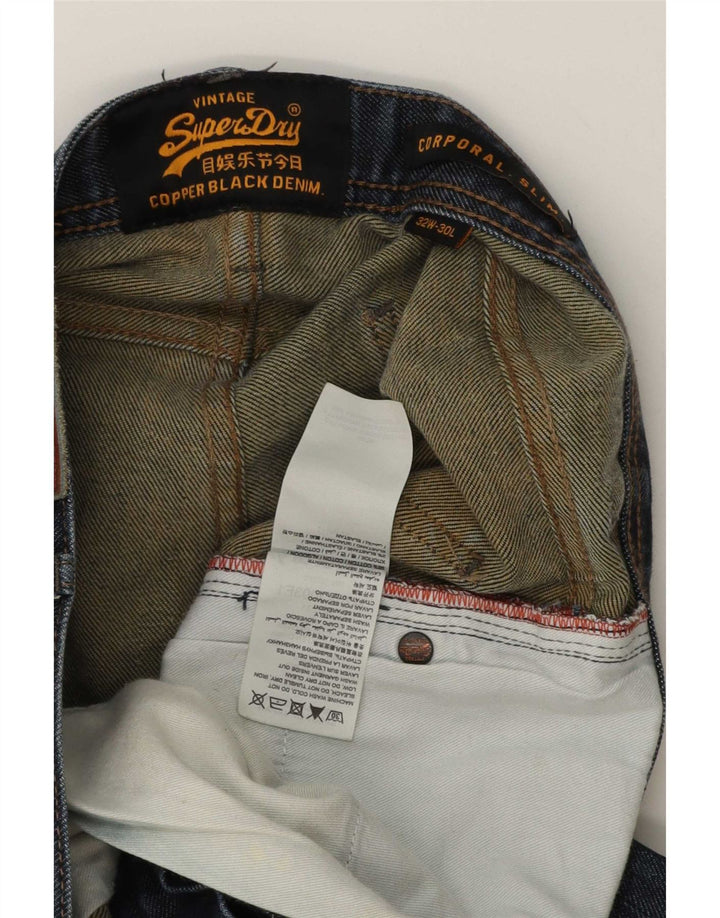 Superdry Slim Jeans til mænd W32 L30 blå bomuld