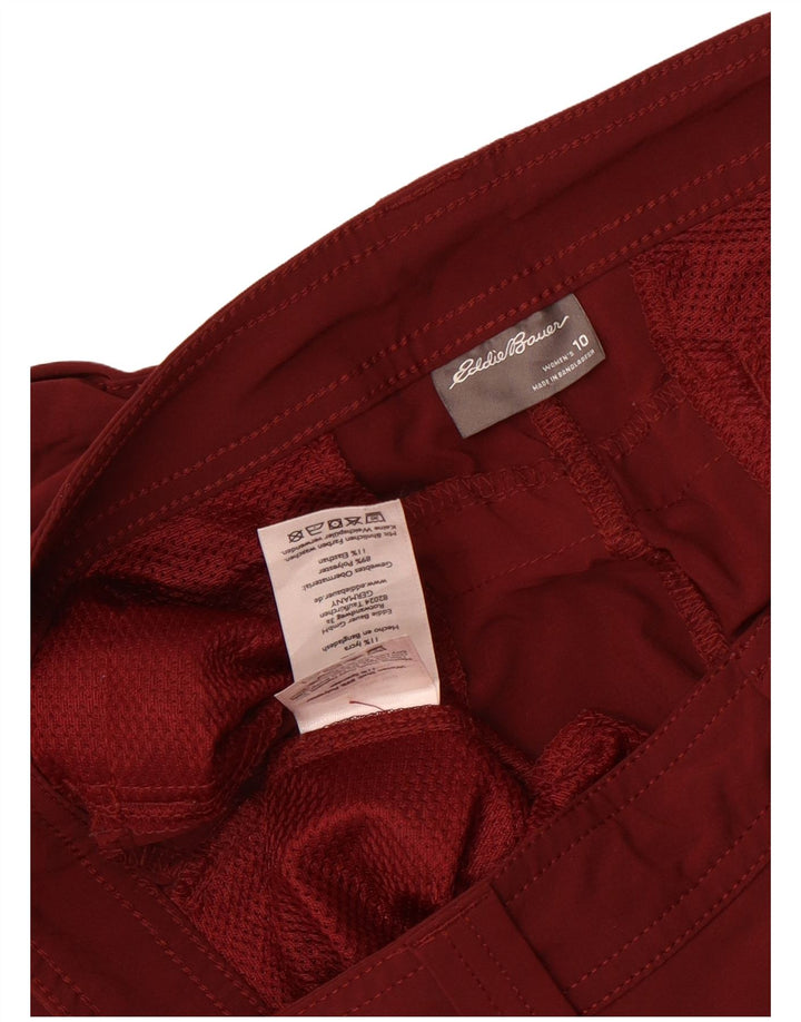 Eddie Bauer Dame Cargo Capri Bukser US 10 Large W34 L20 Burgundy