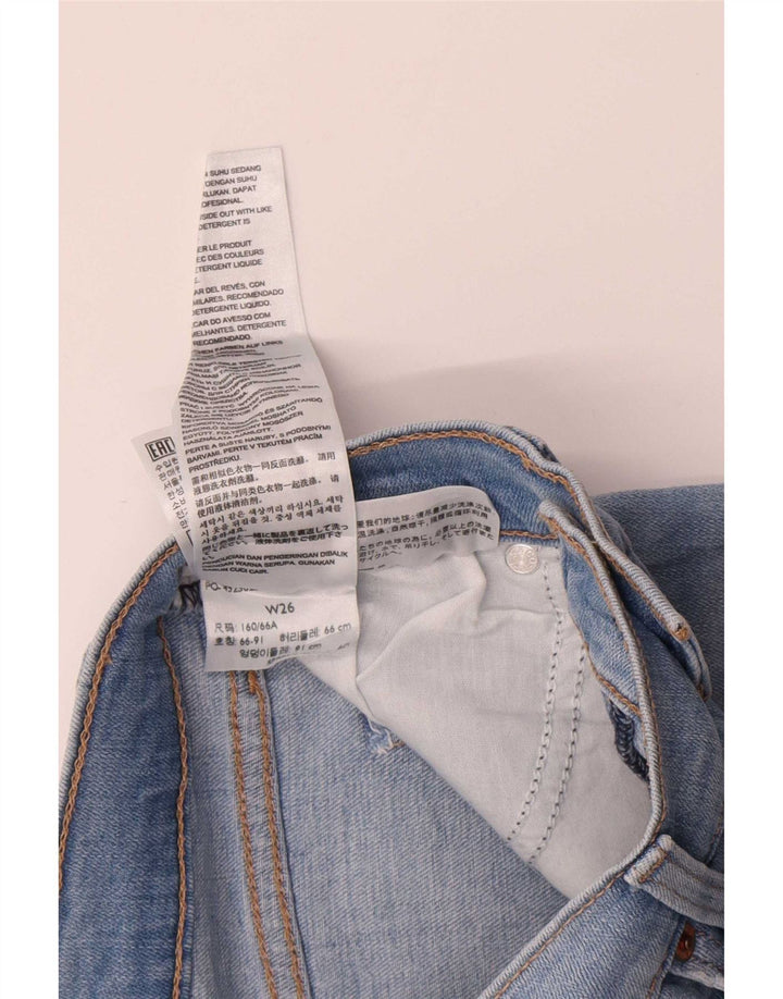 Levi's Womens Distressed Denim Shorts Små W26 blå bomuld