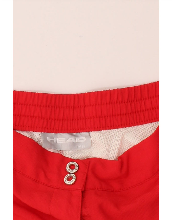 HEAD Womens Chino Shorts Medium W28 Red Colourblock Polyester Vintage HEAD and Second-Hand HEAD from Messina Hembry 