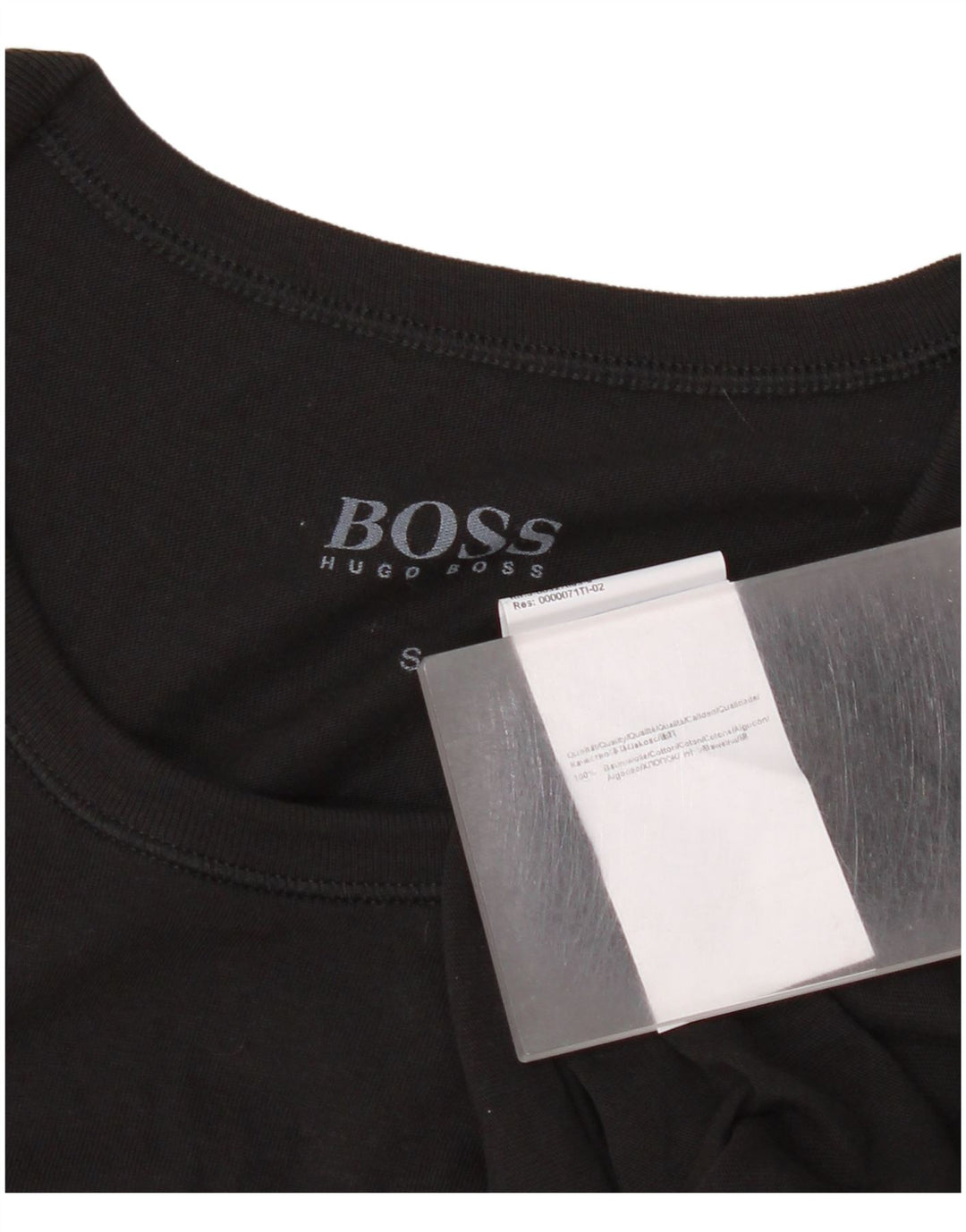Hugo Boss Herre T-Shirt Top Lille Sort Bomuld