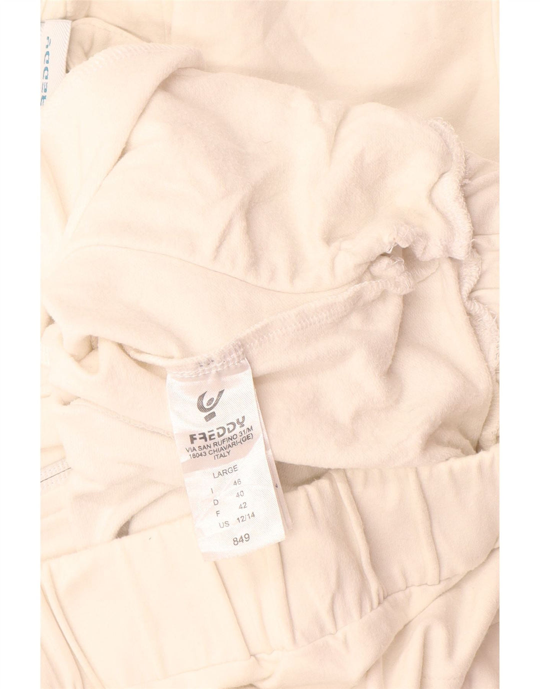 Freddy Dame træningsdragt Topjakke IT 46 Stor Hvid Colourblock Bomuld