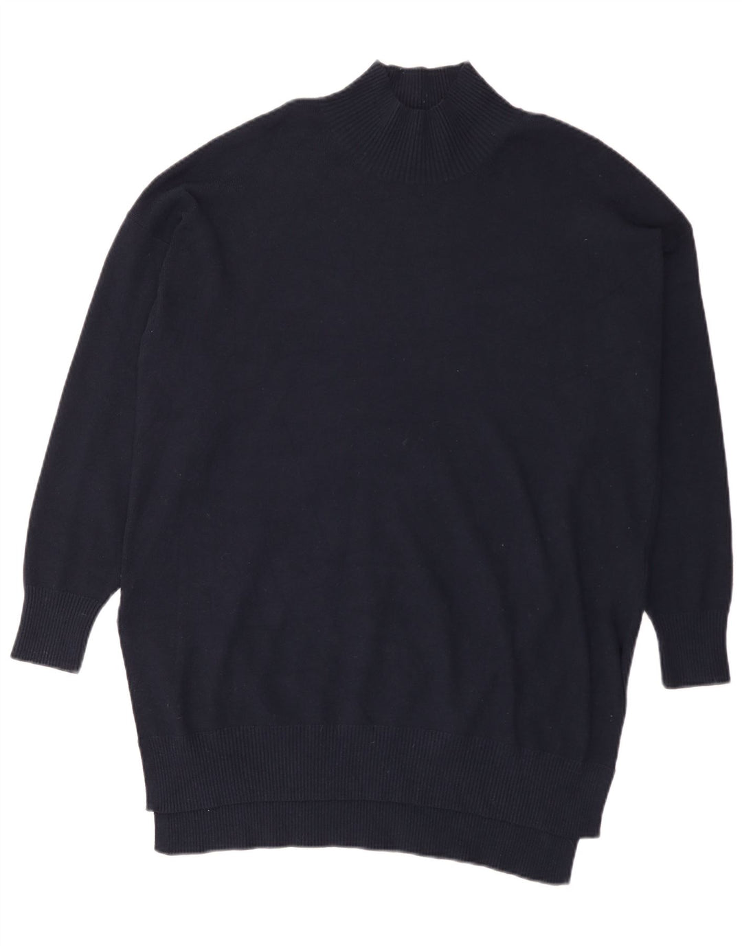 Marks & Spencer Dame Turtle Neck Jumper Sweater UK 16 Large Navy Blue