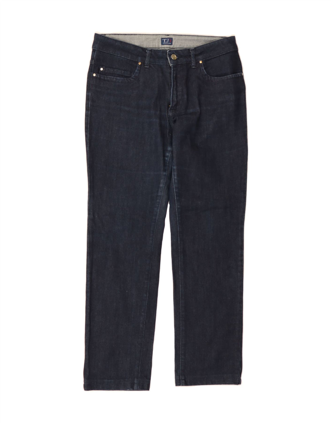 TRUSSARDI Womens Straight Jeans W29 L29 Navy Blue Cotton Vintage Trussardi and Second-Hand Trussardi from Messina Hembry 