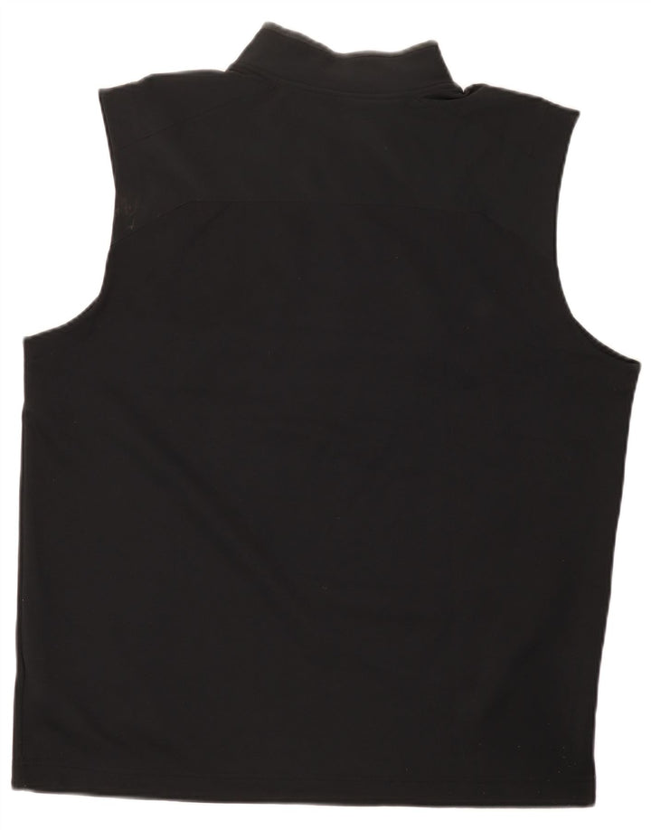 Nike Herre Dri Fit Zip Neck Vest Top Large Sort Polyester