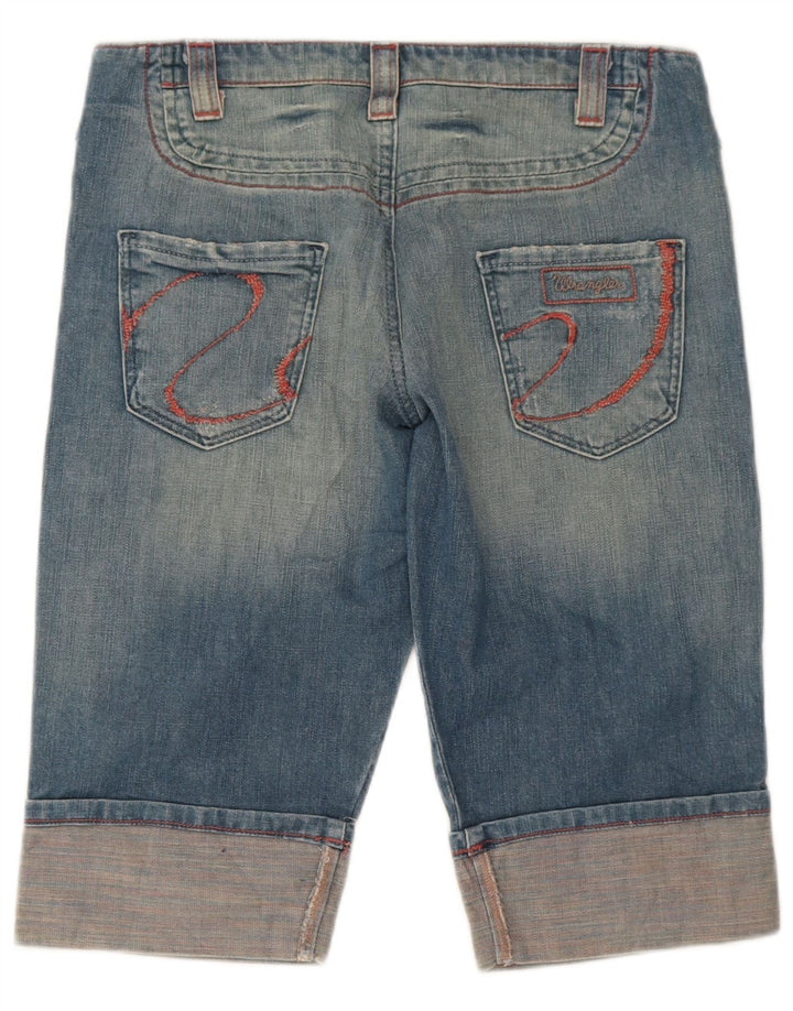 Wrangler Bermuda-denimshorts til kvinder W29 mellemblå bomuld