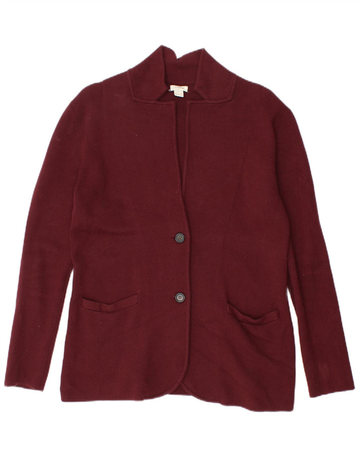 J. Crew Dame 2 Button Blazer Jacket UK 10 Small Bourgogne Bomuld