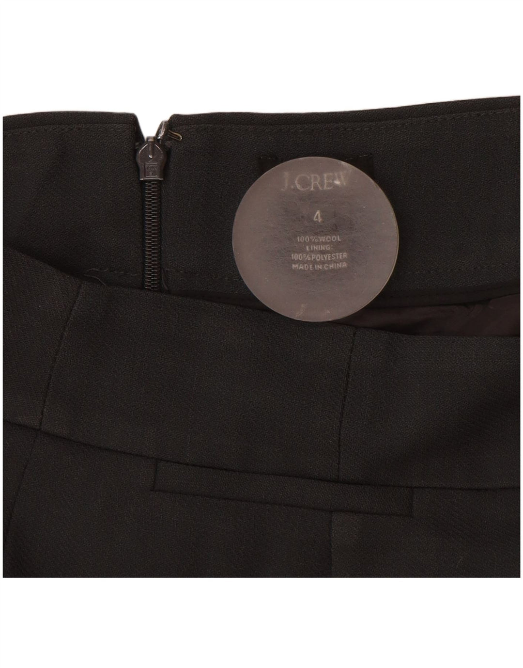 J. Crew lige nederdel til kvinder US 4 Small W28 Sort uld
