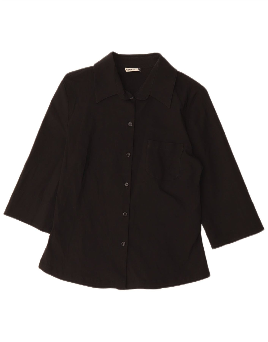 YESSICA skjortebluse med 3/4 ærmer til kvinder EU 38 Medium Sort viskose