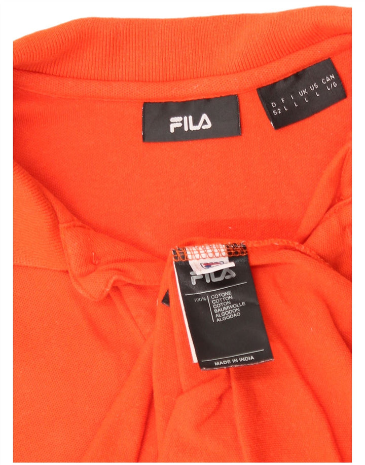 Fila Poloskjorte til mænd Stor Orange Bomuld