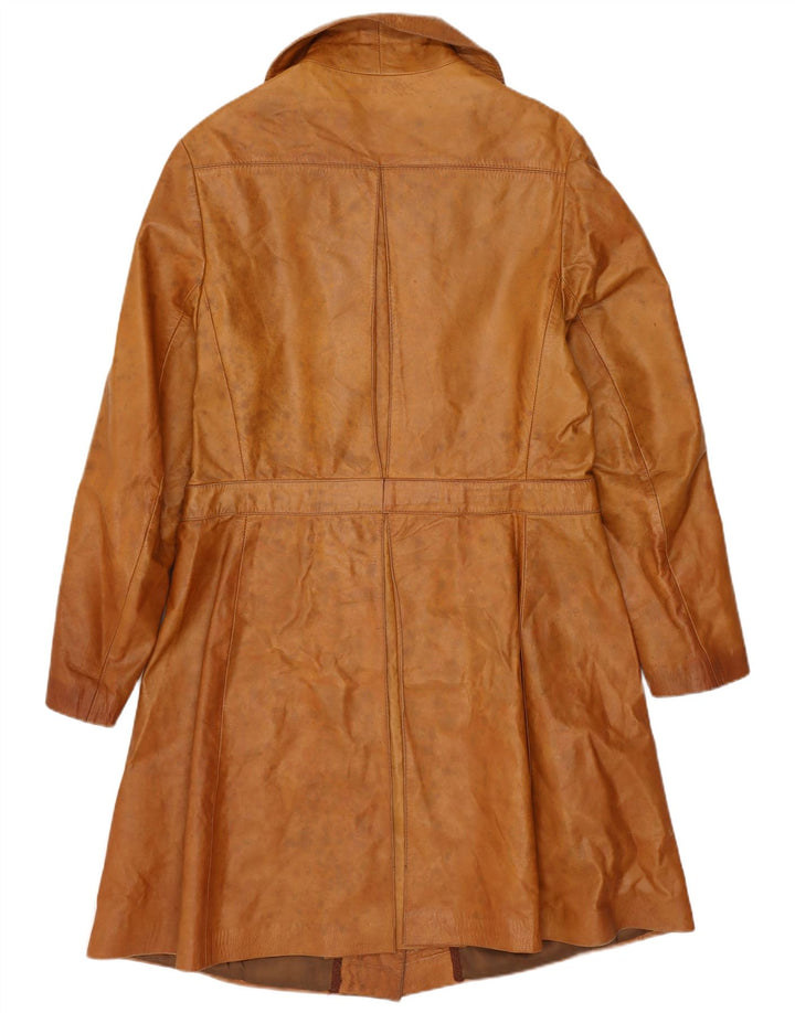 Vintage læderfrakke til kvinder UK 10 Small Brown