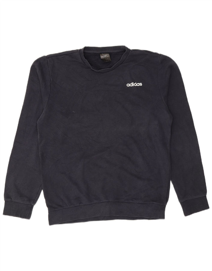 Adidas sweatshirt til mænd Medium marineblå bomuld