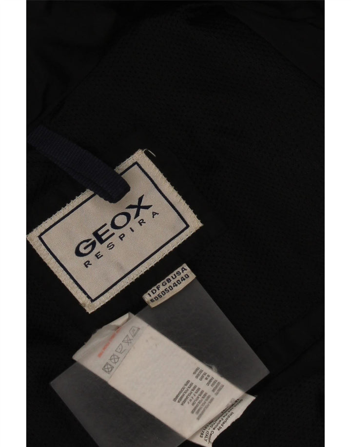 Geox Herre Hooded Utility Jacket UK 40 Large Black Polyamide