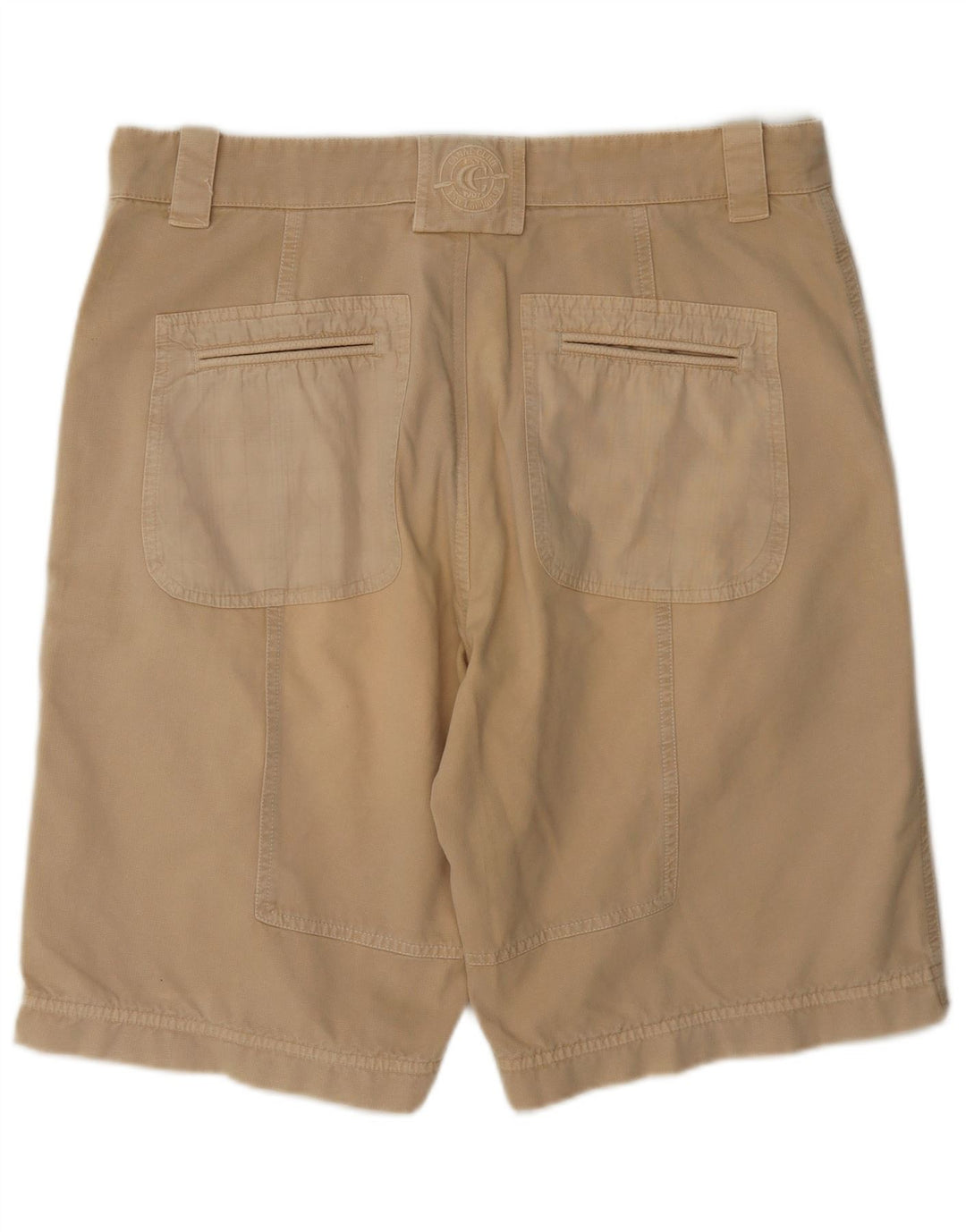 Vintage Herre grafiske Chino Shorts W36 Large Beige