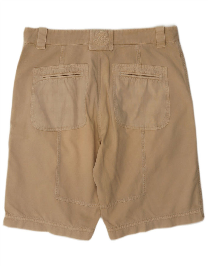 Vintage Herre grafiske Chino Shorts W36 Large Beige