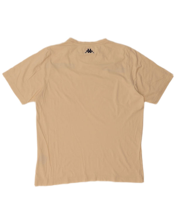 Kappa Herre grafisk T-shirt Top Medium Beige Bomuld