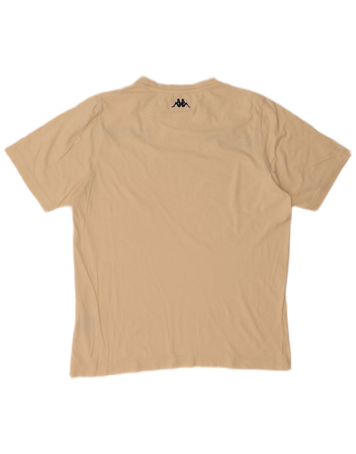 Kappa Herre grafisk T-shirt Top Medium Beige Bomuld
