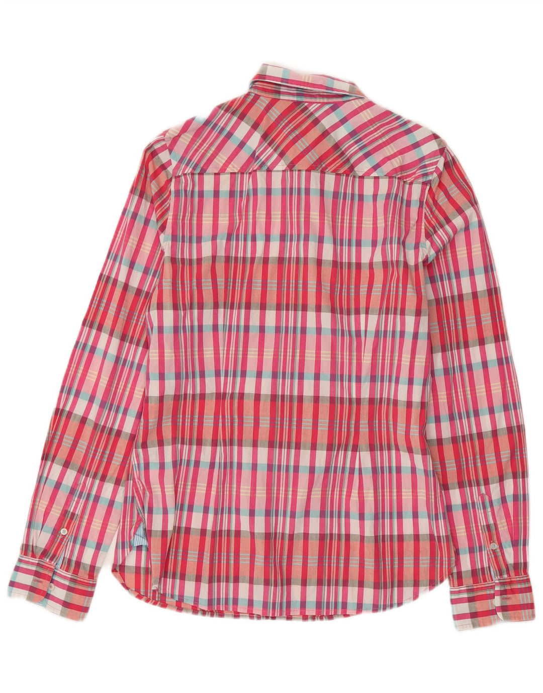 TOMMY HILFIGER Figursyet skjorte til kvinder US 8 Medium Pink ternet bomuld