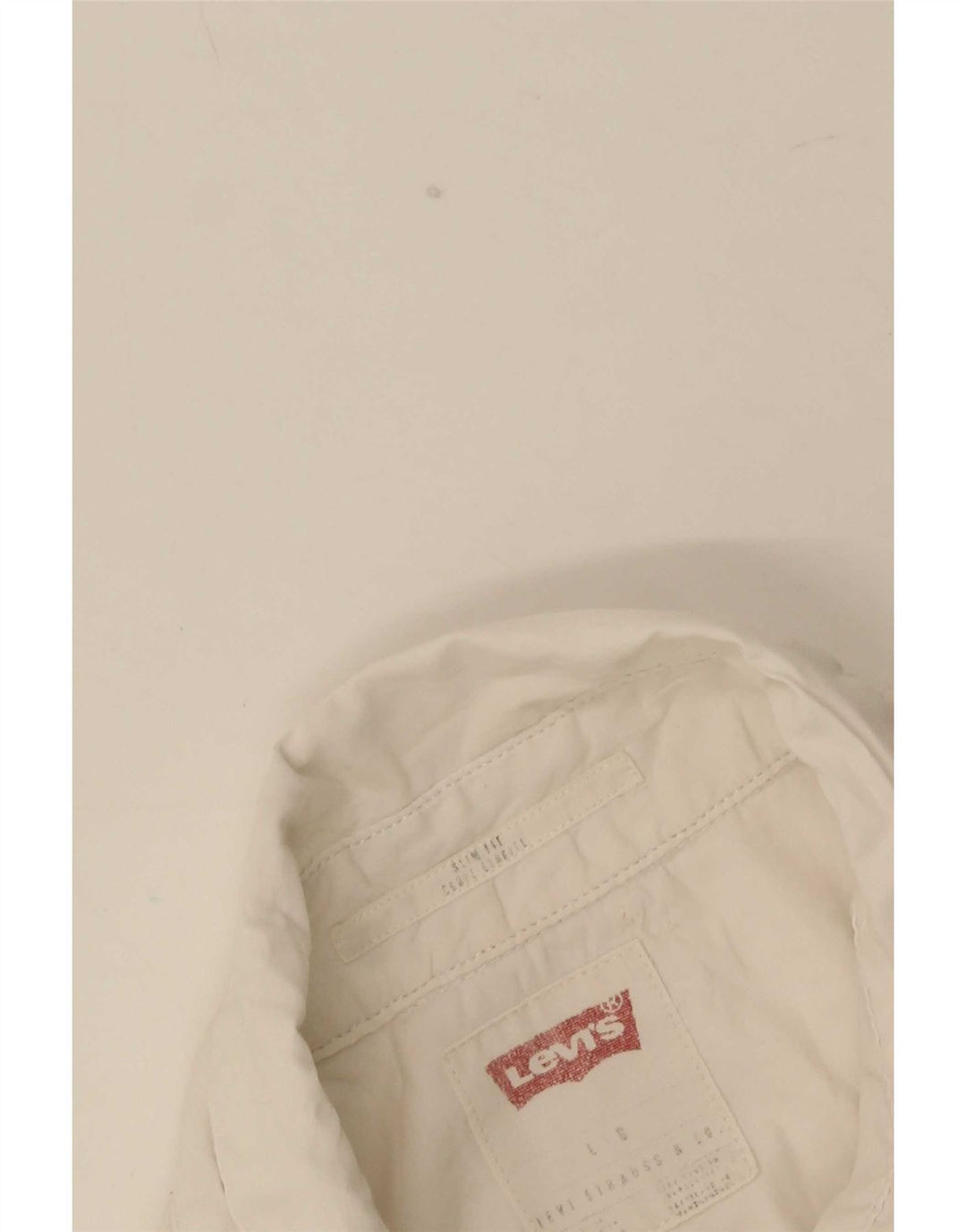 Levi's Kortærmet Slim Fit Skjorte til mænd, Stor Off White