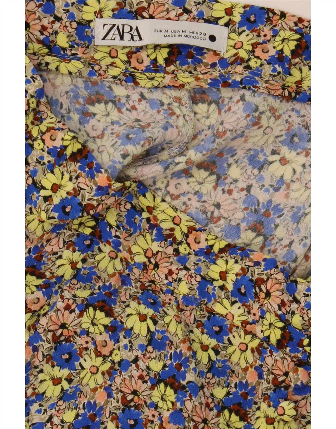 Zara Dame Maxi Nederdel Medium W29 Flerfarvet Blomster
