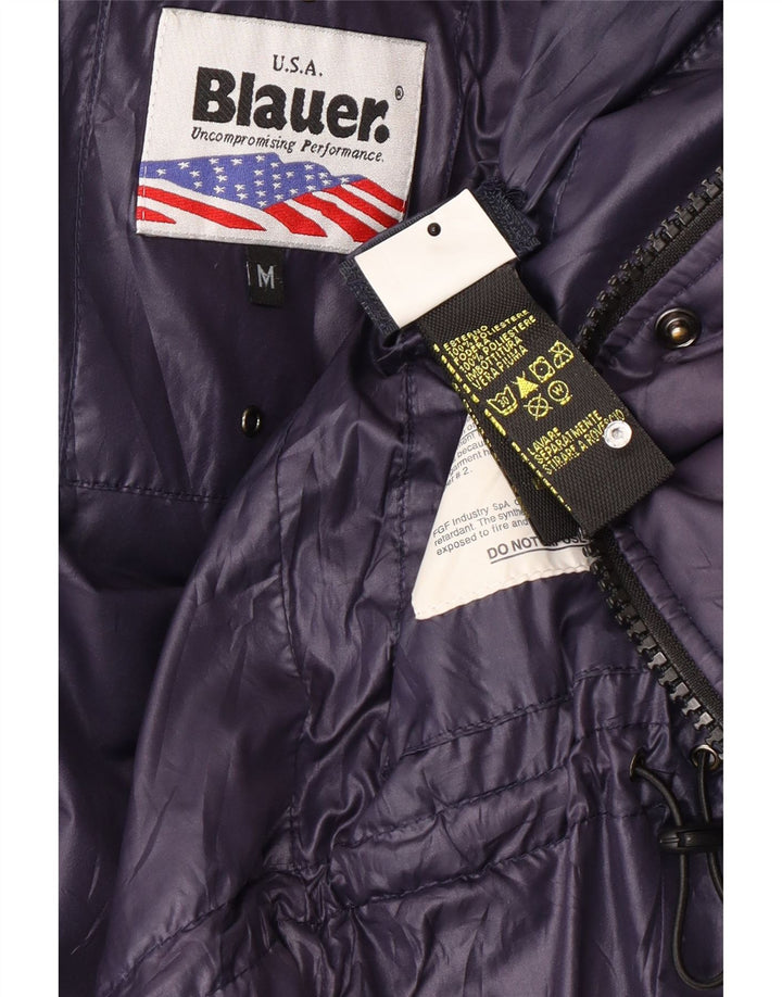 Blauer Polstret Damejakke UK 14 Medium Lilla Polyester