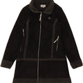 HOOCH Womens Sherpa Jacket UK 14 Medium Black Polyester Vintage Hooch and Second-Hand Hooch from Messina Hembry 