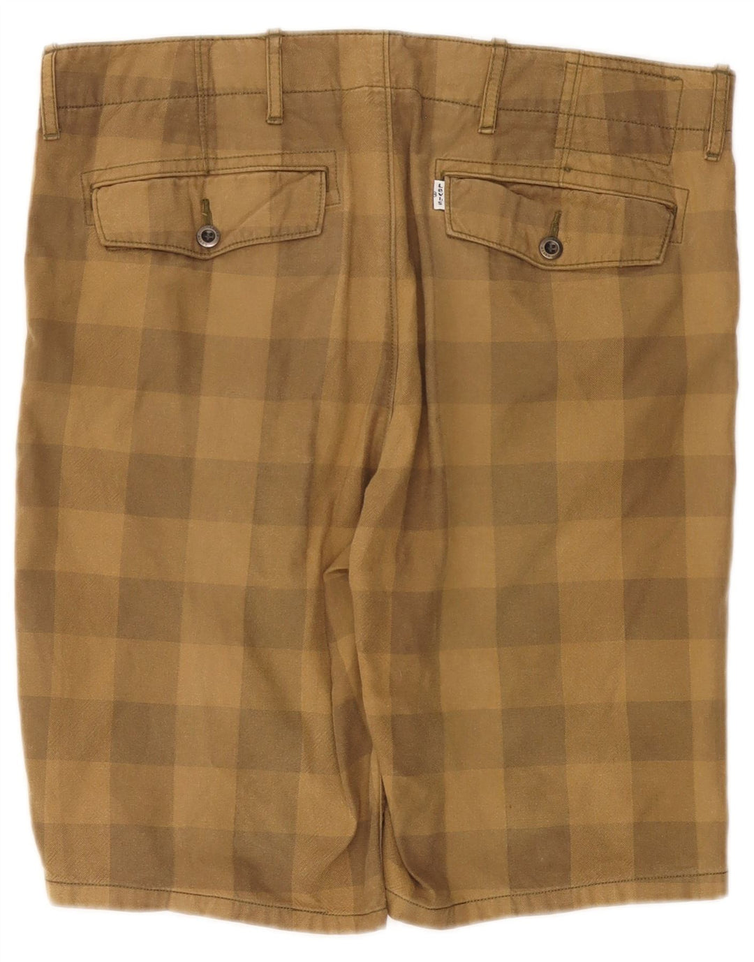 LEVI'S Chino Shorts til mænd W33 Medium Khaki Gingham Bomuld