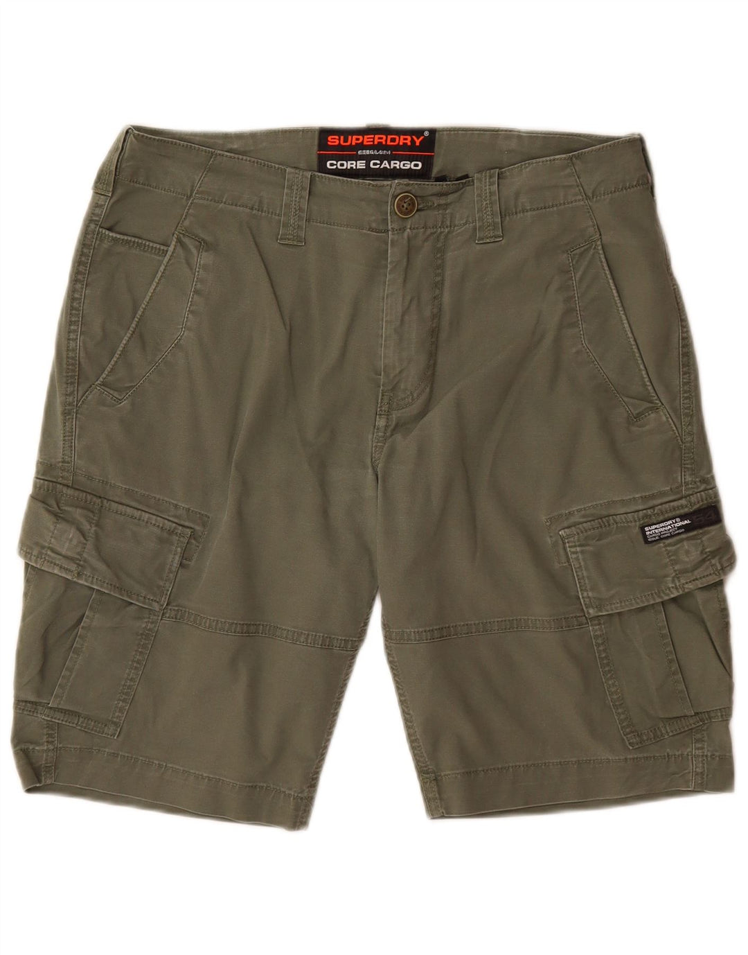 Superdry Herre Cargo Shorts W32 Medium Khaki Bomuld