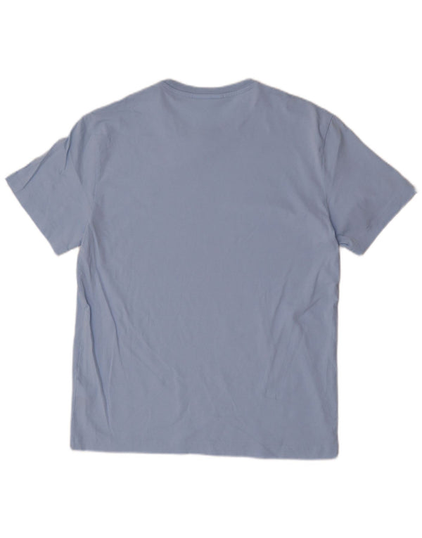 Lacoste Herre Regular Fit T-Shirt Top Størrelse 4 Medium Blå Bomuld
