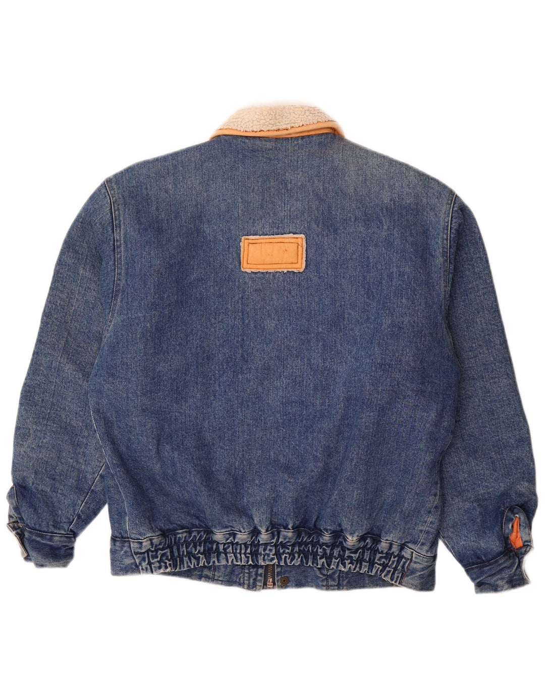 Mash Herre Denim Sherpa Jacket UK 40 Large Blue Cotton